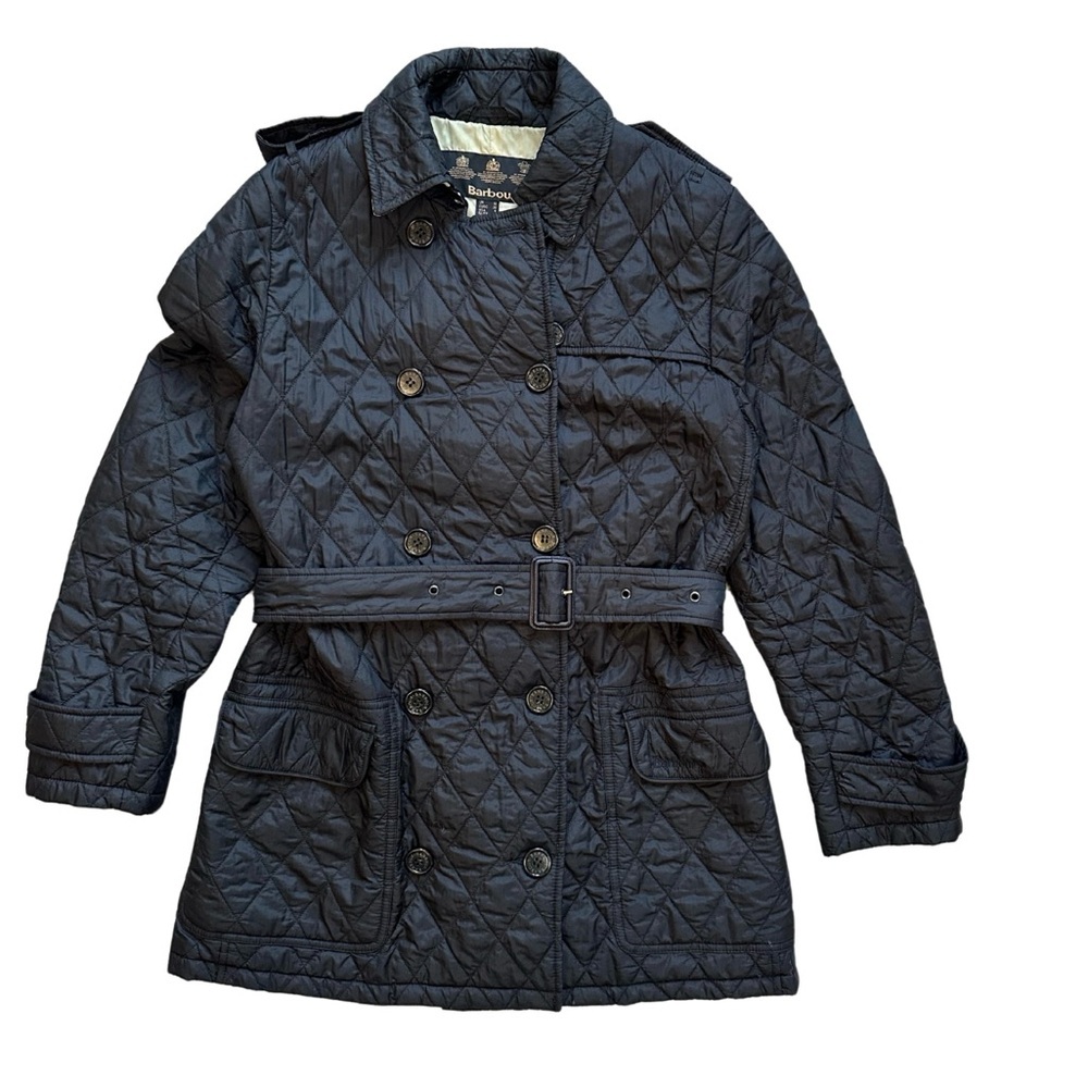 Barbour Quilted Lightweight Black Jacket - Size US 8 (UK 12 / EU 38)